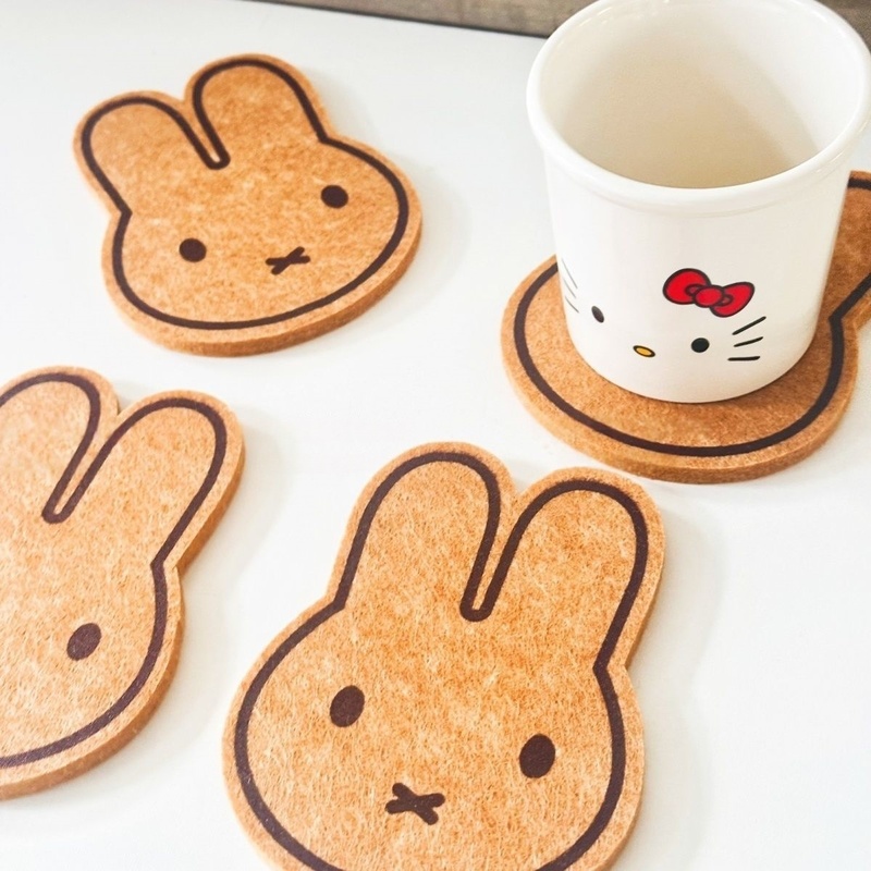 Coffee Tea Photos - 2 adet Miffy Tavşan Bardak Altlığı