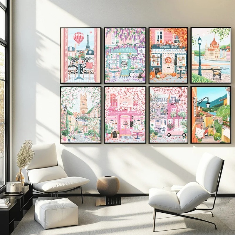 Coffee Tea Home - Paris Londra Macaristan Seyahat Posteri ve