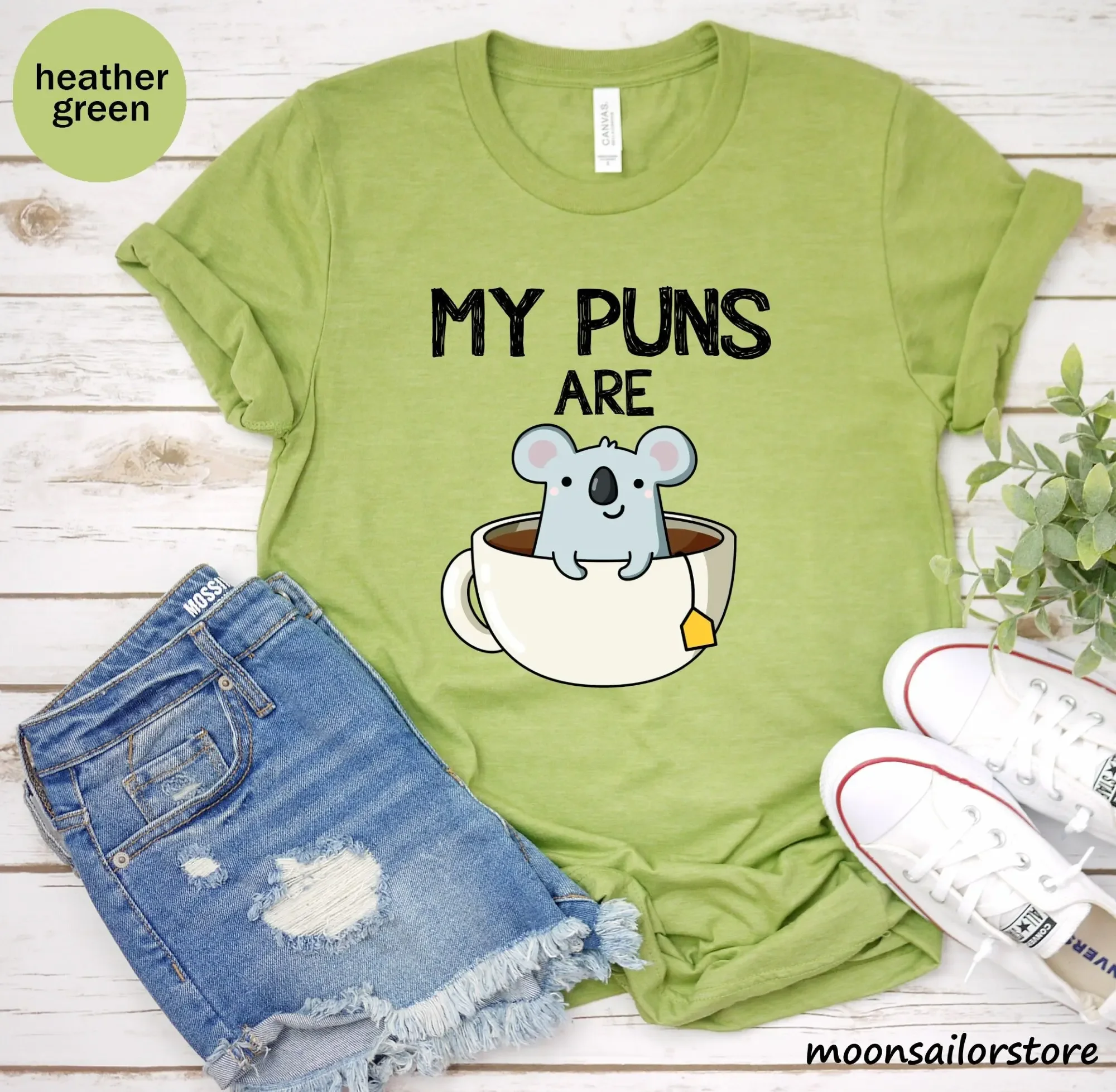 Coffee Tea Jokes - Benim Kelimelerim Koala Çayı Tişörtü Komik
