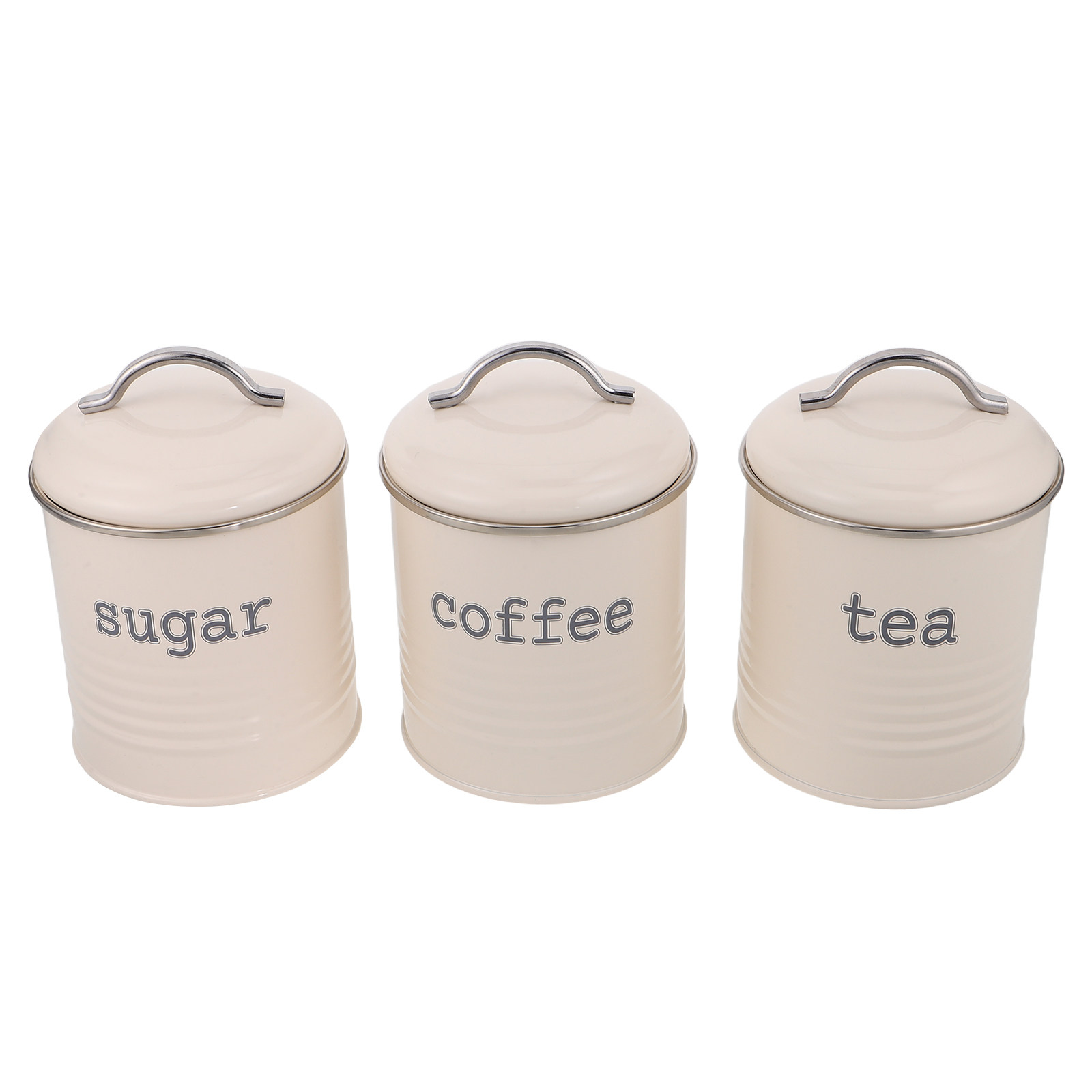 Coffee Tea And Sugar Canisters - 3 adet mühürlü kahve çekirdeği konteyner