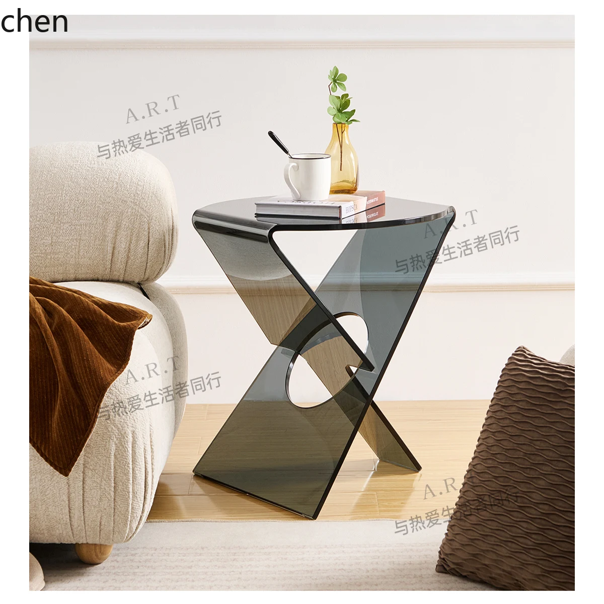 W5.19 Yaratıcı Cam Sehpa Moder - Coffee Tea Home incelemesi ve fiyatı