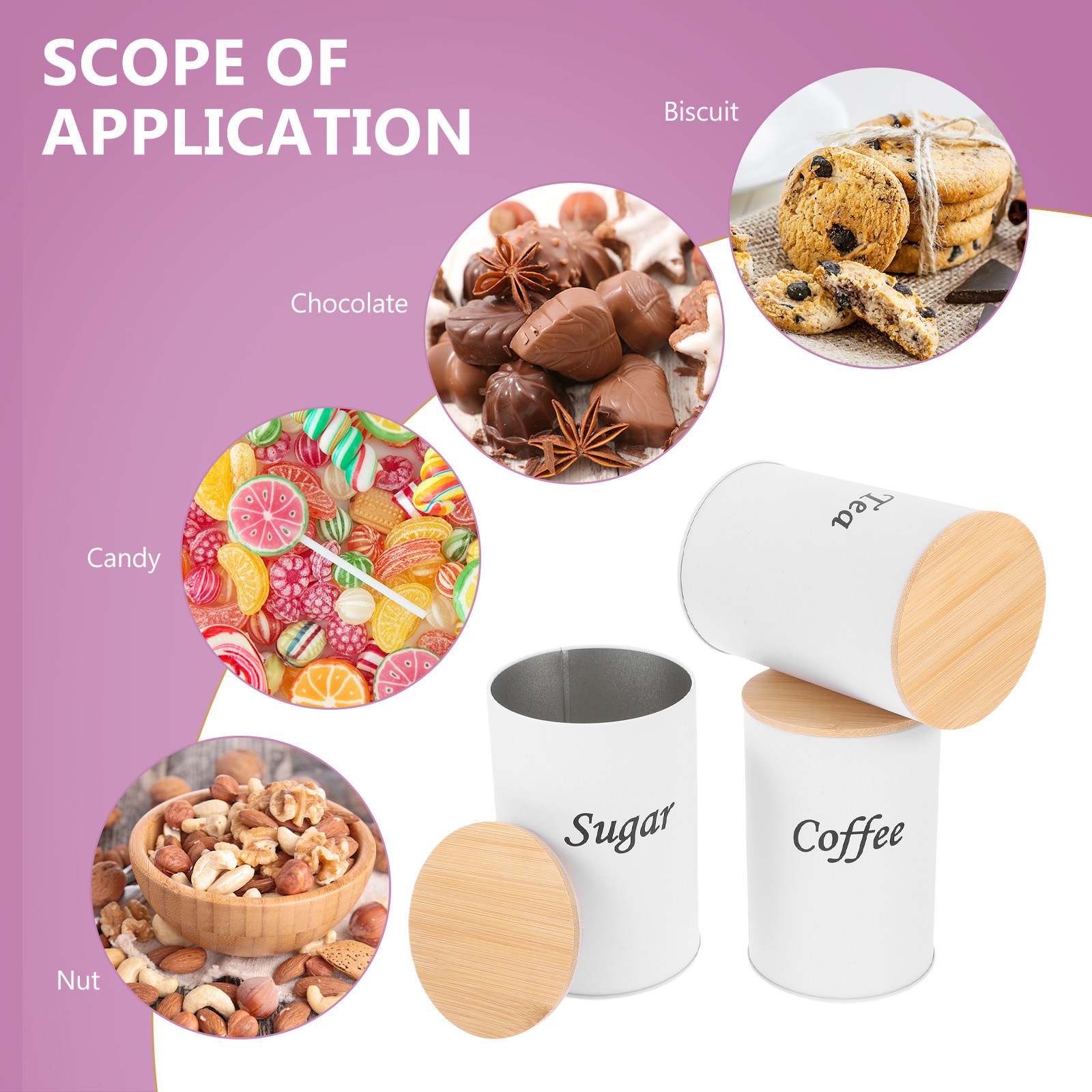 3 adet hava geçirmez yuvarlak  - Coffee Tea And Sugar Canisters incelemesi ve fiyatı