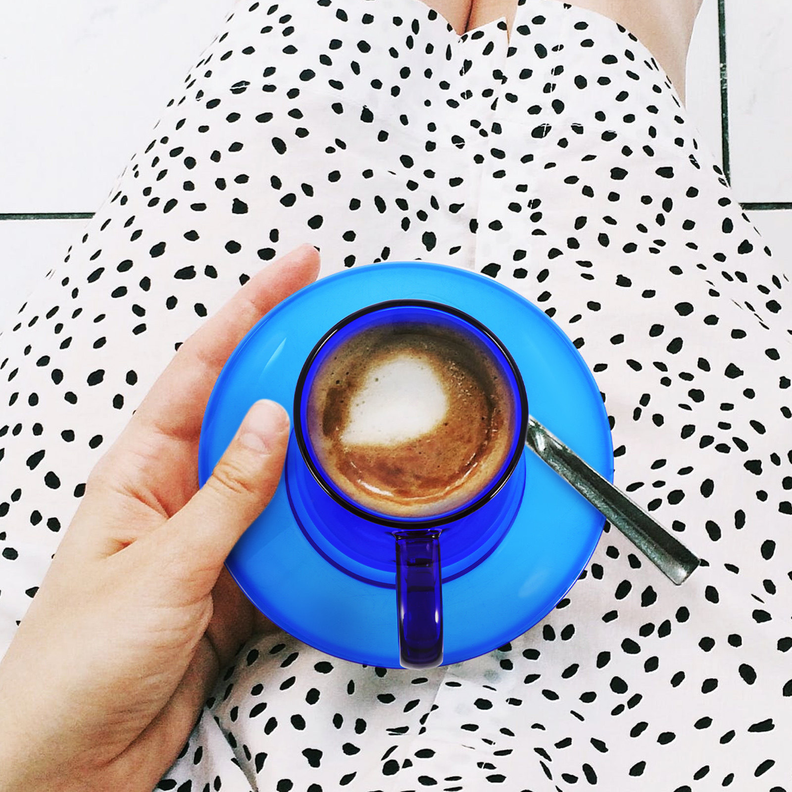 1 takım Vintage cam kahve finc - Coffee Tea Home incelemesi ve fiyatı