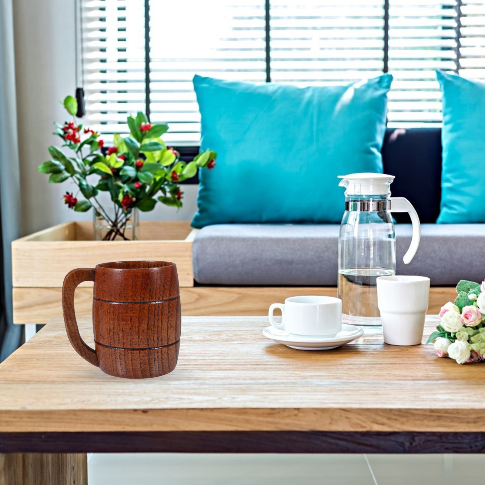Ahşap Bira Kahve Kupa Bardağı  - Coffee Tea Home incelemesi ve fiyatı